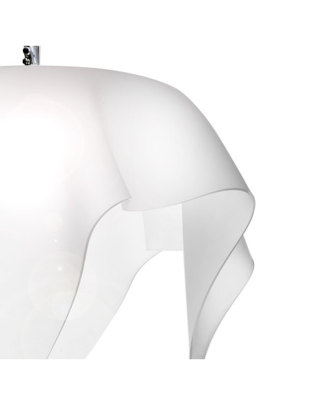iPLEX Design - Drappeggi Lampadario Big Bianco Satinato in plexiglass - 70x40x70 cm