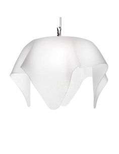 iPLEX Design - Drappeggi Lampadario Big Bianco Satinato in plexiglass - 70x40x70 cm