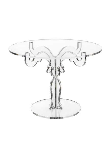 iPLEX Design - Bon Ton Alzata Media Trasp in plexiglass - Trasparente - 35x25x35 cm