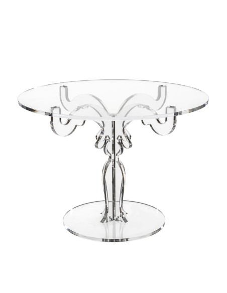 iPLEX Design - Bon Ton Alzata Media Trasp in plexiglass - Trasparente - 35x25x35 cm