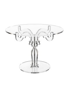 iPLEX Design - Bon Ton Alzata Media Trasp in plexiglass - Trasparente - 35x25x35 cm