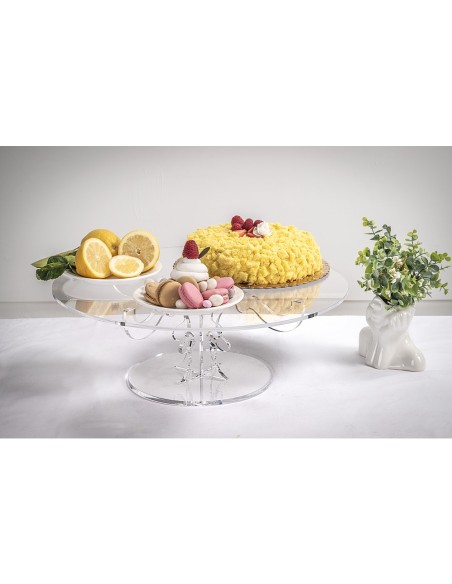 iPLEX Design - Bon Ton Alzata Bassa Trasp in plexiglass - Trasparente - 50x17,5x50 cm
