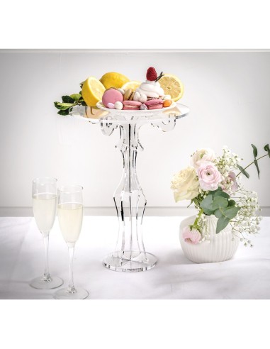 iPLEX Design - Bon Ton Alzata Alta Trasp in plexiglass - Trasparente - 27x35x27 cm