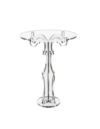 iPLEX Design - Bon Ton Alzata Alta Trasp in plexiglass - Trasparente - 27x35x27 cm