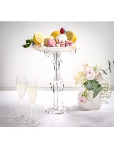 iPLEX Design - Bon Tona Alzata Alta Pizzo in plexiglass - Trasparente - 27x35x27 cm 2
