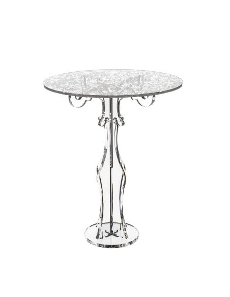 iPLEX Design - Bon Tona Alzata Alta Pizzo in plexiglass - Trasparente - 27x35x27 cm