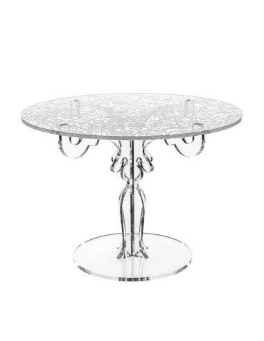 iPLEX Design - Bon Ton Alzata Media Pizzo in plexiglass - Trasparente - 35x25x35 cm