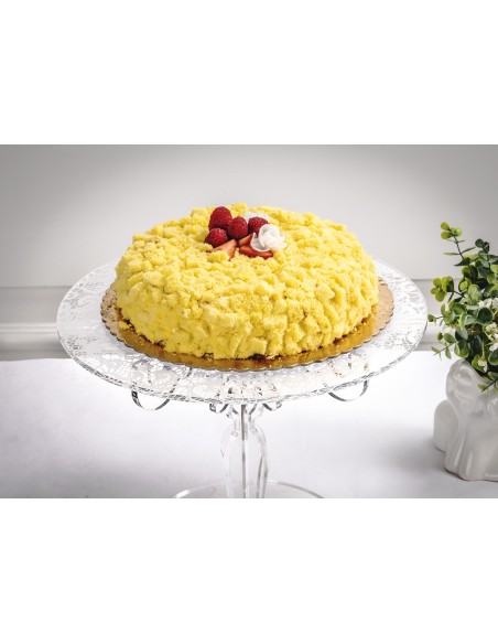 iPLEX Design - Bon Ton Alzata Media Pizzo in plexiglass - Trasparente - 35x25x35 cm