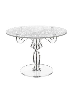 iPLEX Design - Bon Ton Alzata Media Pizzo in plexiglass - Trasparente - 35x25x35 cm
