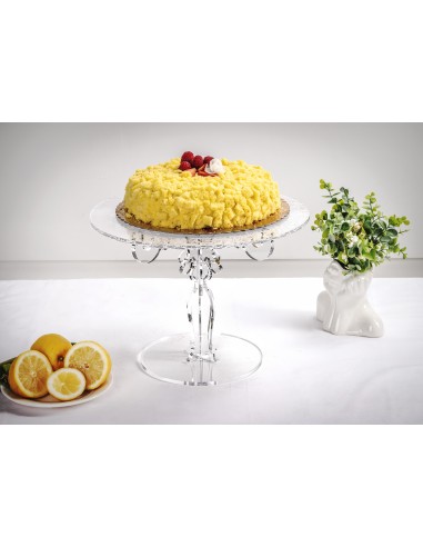 iPLEX Design - Bon Ton Alzata Media Pizzo in plexiglass - Trasparente - 35x25x35 cm