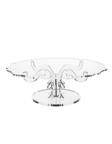 iPLEX Design - Bon Ton Alzata Bassa Venice in plexiglass - Trasparente - 50x17,5x50 cm