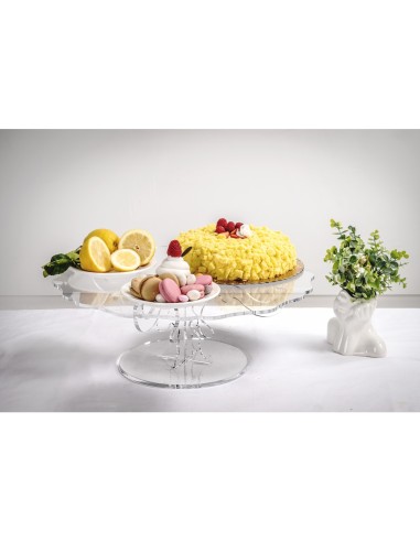 iPLEX Design - Bon Ton Alzata Bassa Venice in plexiglass - Trasparente - 50x17,5x50 cm