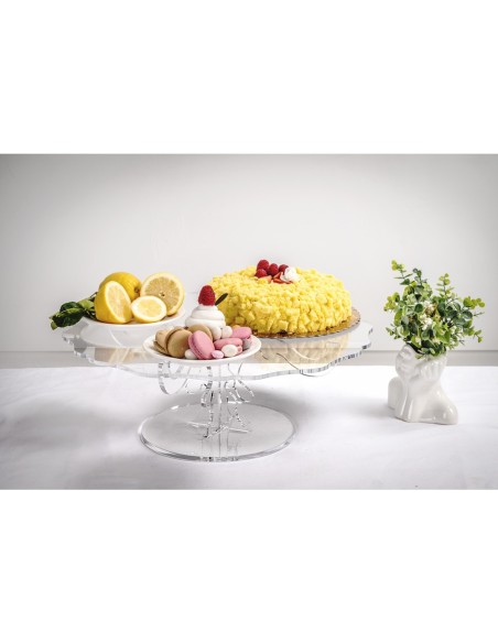 iPLEX Design - Bon Ton Alzata Bassa Venice in plexiglass - Trasparente - 50x17,5x50 cm