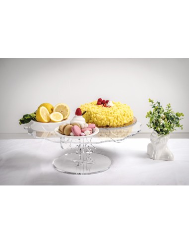 iPLEX Design - Bon Ton Alzata Bassa Venice in plexiglass - Trasparente - 50x17,5x50 cm