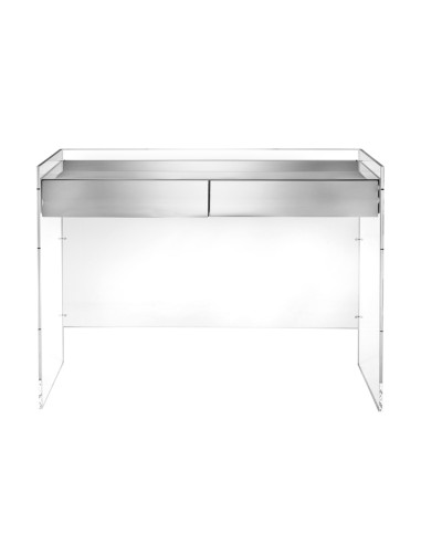iPLEX Design - Marie Claire Consolle Silver in plexiglass - Trasparente/silver - 100x85x35 cm