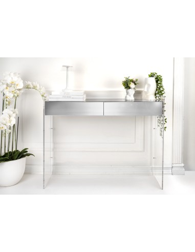 iPLEX Design - Marie Claire Consolle Silver in plexiglass - Trasparente/silver - 100x85x35 cm