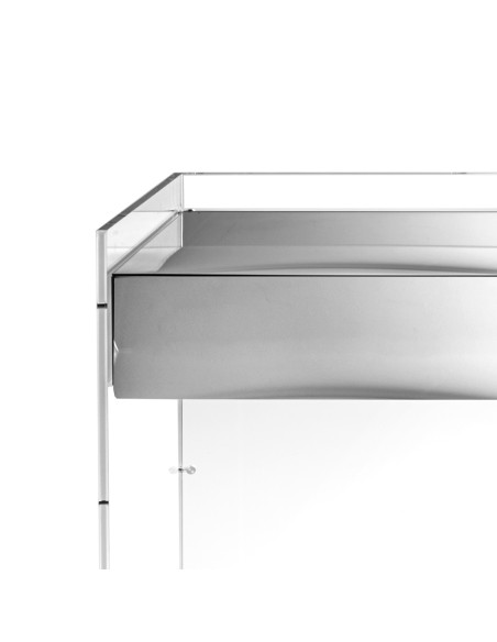iPLEX Design - Marie Claire Consolle Silver in plexiglass - Trasparente/silver - 100x85x35 cm