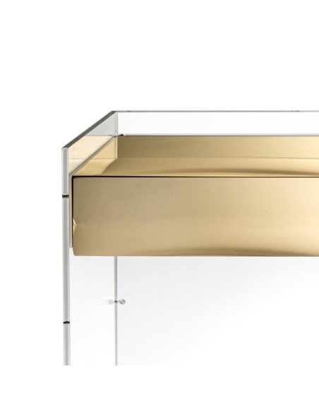 iPLEX Design - Marie Claire Consolle Gold in plexiglass - Trasparente/gold - 100x85x35 cm