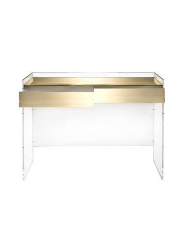 iPLEX Design - Marie Claire Consolle Gold in plexiglass - Trasparente/gold - 100x85x35 cm