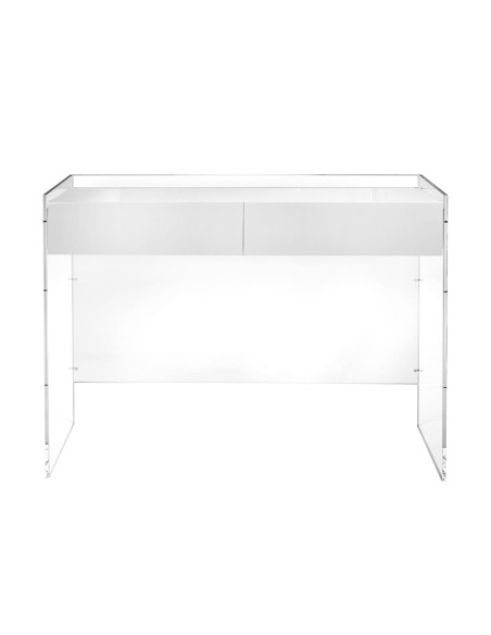 iPLEX Design - Marie Claire Consolle Bianco in plexiglass - Trasparente/bianco - 100x85x35 cm