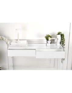 iPLEX Design - Marie Claire Consolle Bianco in plexiglass - Trasparente/bianco - 100x85x35 cm 2