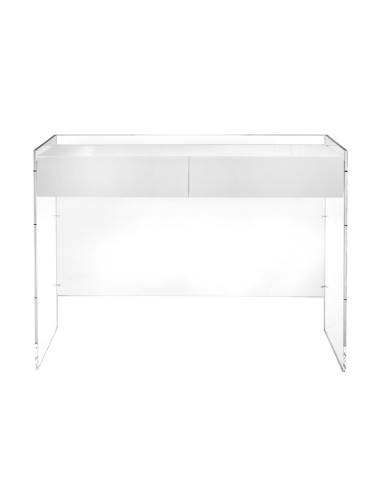 iPLEX Design - Marie Claire Consolle Bianco in plexiglass - Trasparente/bianco - 100x85x35 cm