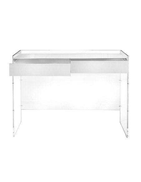 iPLEX Design - Marie Claire Consolle Bianco in plexiglass - Trasparente/bianco - 100x85x35 cm