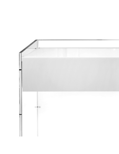 iPLEX Design - Marie Claire Consolle Bianco in plexiglass - Trasparente/bianco - 100x85x35 cm