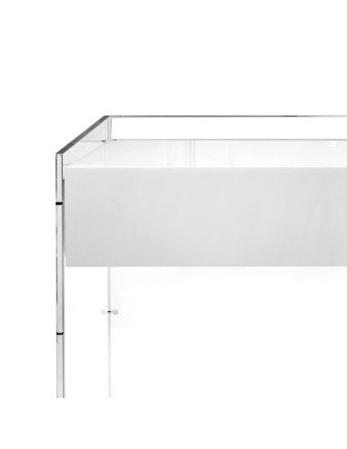 iPLEX Design - Marie Claire Consolle Bianco in plexiglass - Trasparente/bianco - 100x85x35 cm
