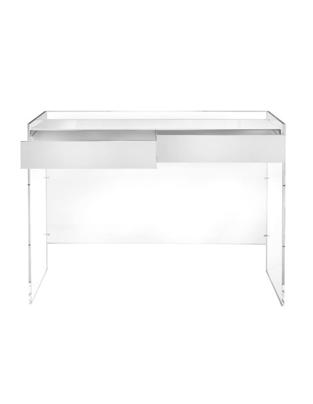 iPLEX Design - Marie Claire Consolle Bianco in plexiglass - Trasparente/bianco - 100x85x35 cm