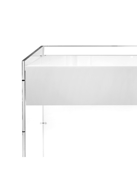 iPLEX Design - Marie Claire Consolle Bianco in plexiglass - Trasparente/bianco - 100x85x35 cm