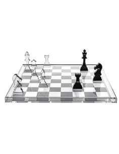 iPLEX Design - Gukesh Scacchiera in plexiglass - Trasparente - 50x2,5x50 cm