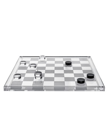 iPLEX Design - Gukesh Scacchiera in plexiglass - Trasparente - 50x2,5x50 cm