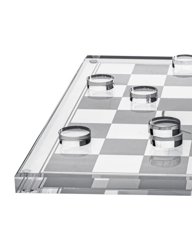 iPLEX Design - Gukesh Scacchiera in plexiglass - Trasparente - 50x2,5x50 cm