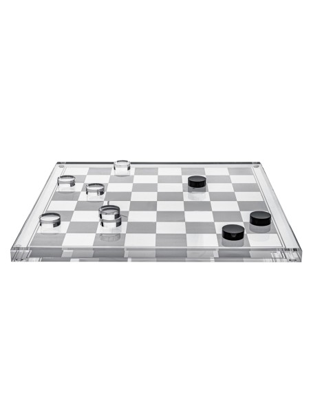 iPLEX Design - Gukesh Scacchiera in plexiglass - Trasparente - 50x2,5x50 cm