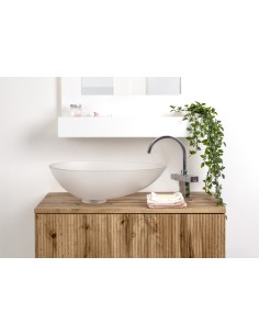 iPLEX Design - Calipso Lavabo Satinato in plexiglass - bianco satinato - 53x15x40 cm 2