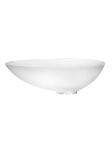 iPLEX Design - Calipso Lavabo Satinato in plexiglass - bianco satinato - 53x15x40 cm