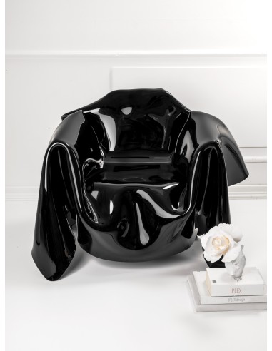 iPLEX Design - Drappeggi Poltrona Nera in pmma - nero - 108,0x45/76x103,0 - 108,0x45/76x103,0 cm - 108x45x103 cm