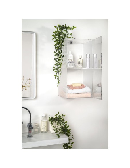 iPLEX Design - Clio Mobiletto Doppio Plisse' Da Parete in plexiglass - Trasparente - 30x60x30 cm