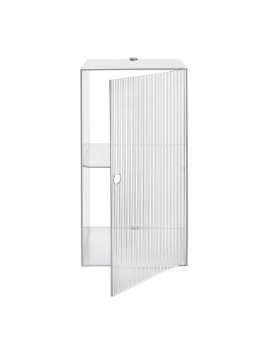 iPLEX Design - Clio Mobiletto Doppio Plisse' Da Parete in plexiglass - Trasparente - 30x60x30 cm