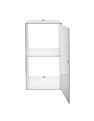 iPLEX Design - Clio Mobiletto Doppio Plisse' Da Parete in plexiglass - Trasparente - 30x60x30 cm