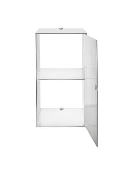iPLEX Design - Clio Mobiletto Doppio Plisse' Da Parete in plexiglass - Trasparente - 30x60x30 cm