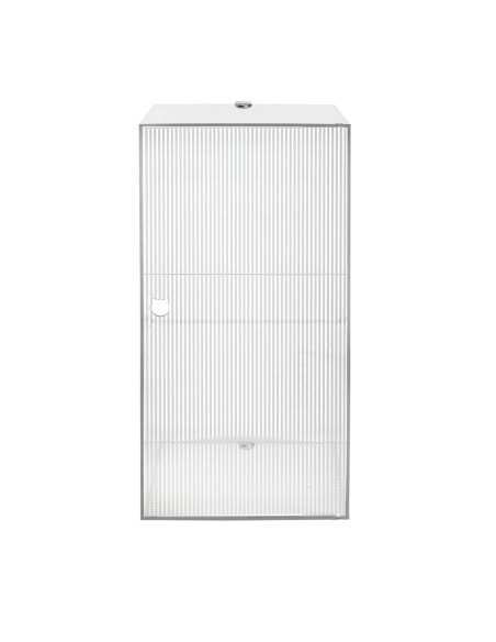 iPLEX Design - Clio Mobiletto Doppio Plisse' Da Parete in plexiglass - Trasparente - 30x60x30 cm