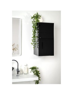 iPLEX Design - Clio Mobiletto Doppio Nero Da Parete in plexiglass - 30x60x30 cm 2