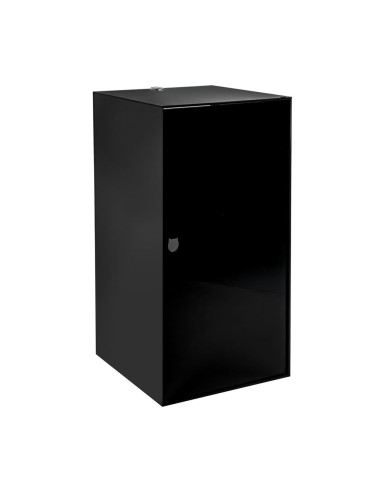 iPLEX Design - Clio Mobiletto Doppio Nero Da Parete in plexiglass - 30x60x30 cm