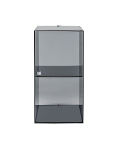 iPLEX Design - Clio Mobiletto Doppio Fume' Da Parete in plexiglass - fumè - 30x60x30 cm