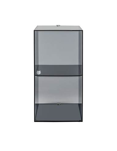 iPLEX Design - Clio Mobiletto Doppio Fume' Da Parete in plexiglass - fumè - 30x60x30 cm