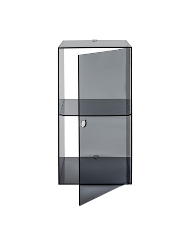 iPLEX Design - Clio Mobiletto Doppio Fume' Da Parete in plexiglass - fumè - 30x60x30 cm