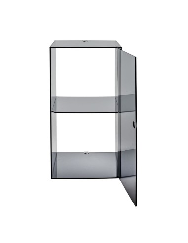 iPLEX Design - Clio Mobiletto Doppio Fume' Da Parete in plexiglass - fumè - 30x60x30 cm