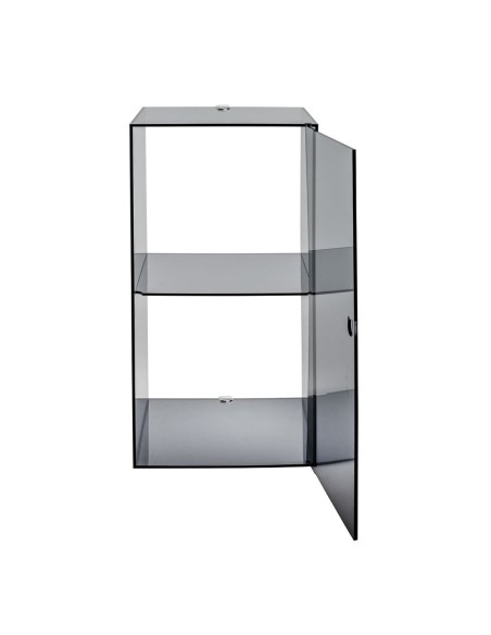 iPLEX Design - Clio Mobiletto Doppio Fume' Da Parete in plexiglass - fumè - 30x60x30 cm